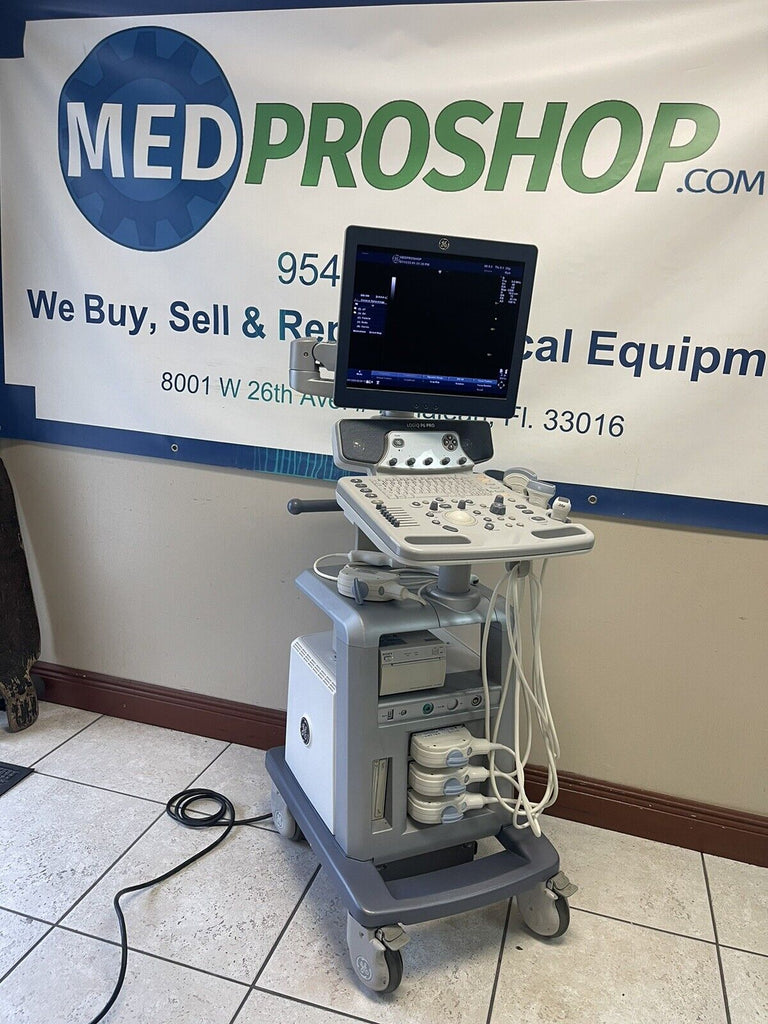 GE LOGIQ P6 PRO Ultrasound System 2012 with 3 Probes 3SP, 9L ,4C - MedProShop